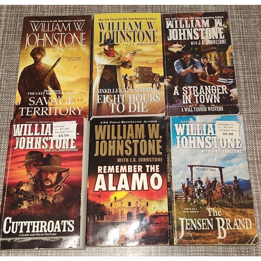 William W. Johnstone lot of 6 Western Cowboy paperbacks